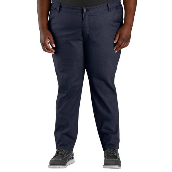 Carhartt NWOT Sz 16W Short Navy Women Rugged Flex Canvas Work Pants - Picture 4 of 16